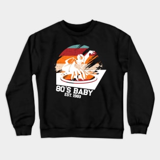 80's Baby Retro Music DJ Gift Crewneck Sweatshirt
